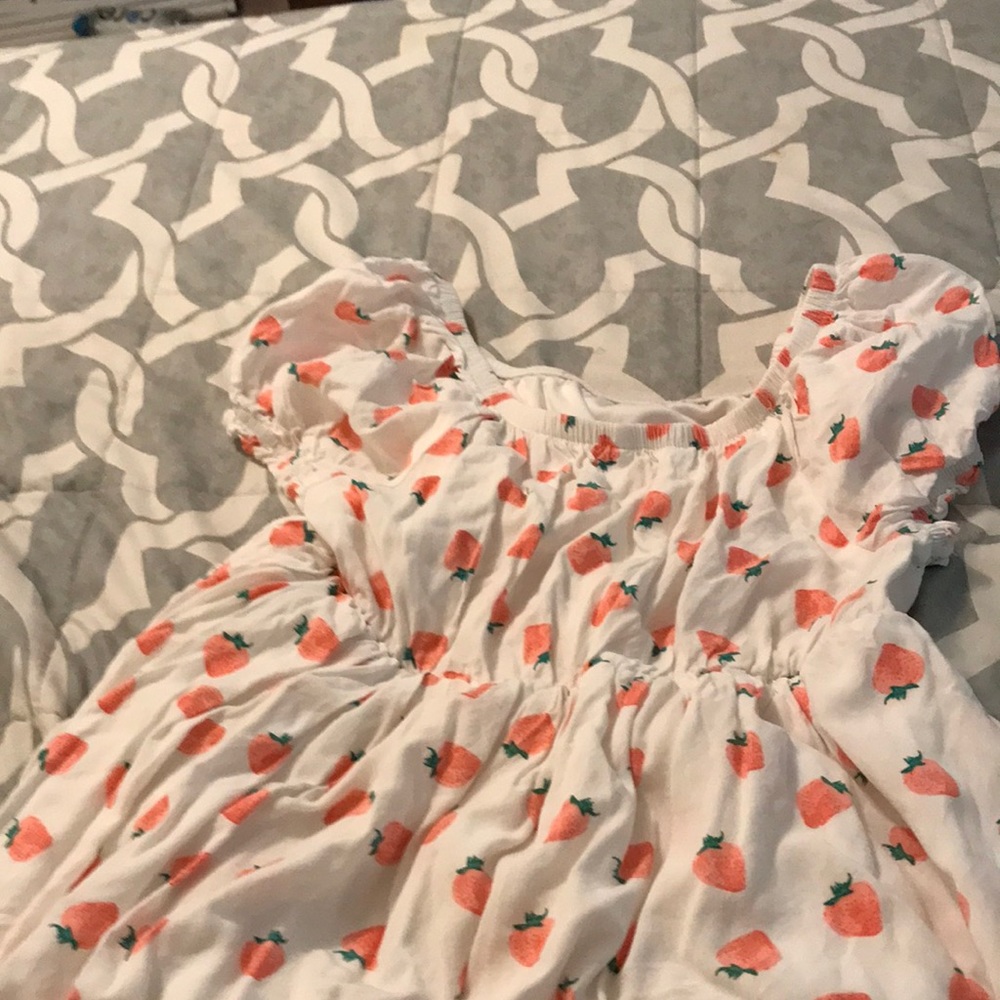 White strawberry dress